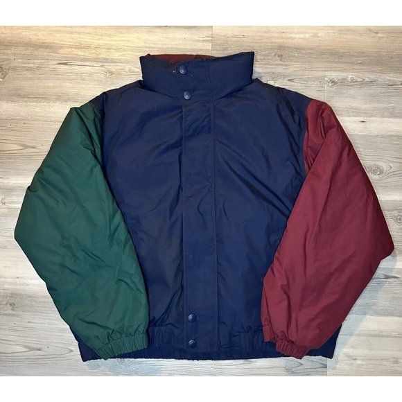 Vintage Eddie Bauer Block Panel Mens Winter Jacket